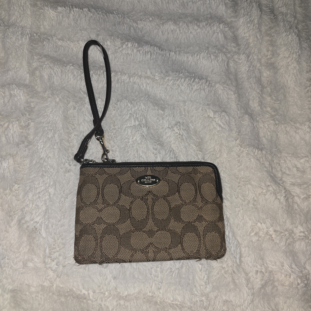 Coach Brown Wristlet